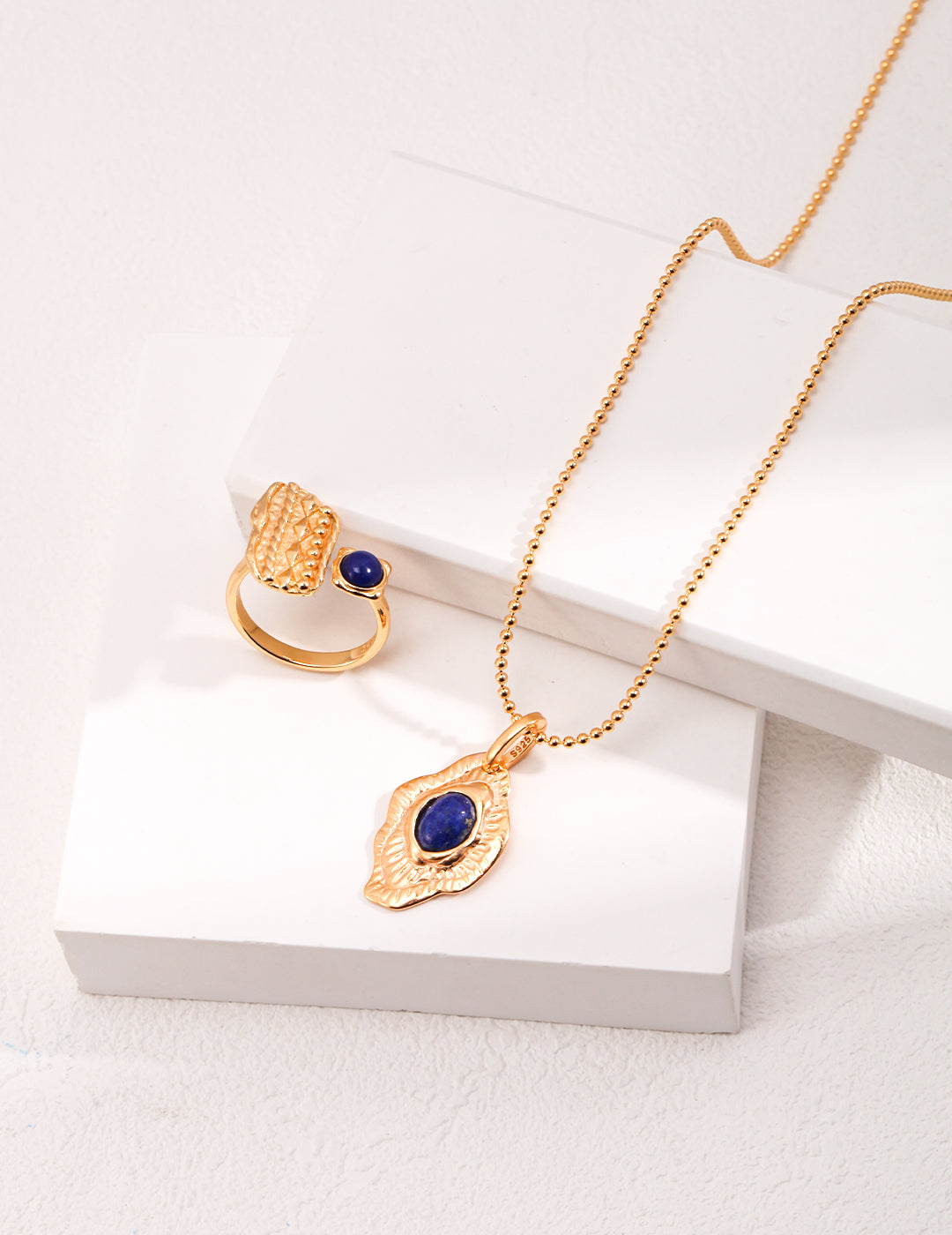 Hand-carved Lapis Lazuli Necklace