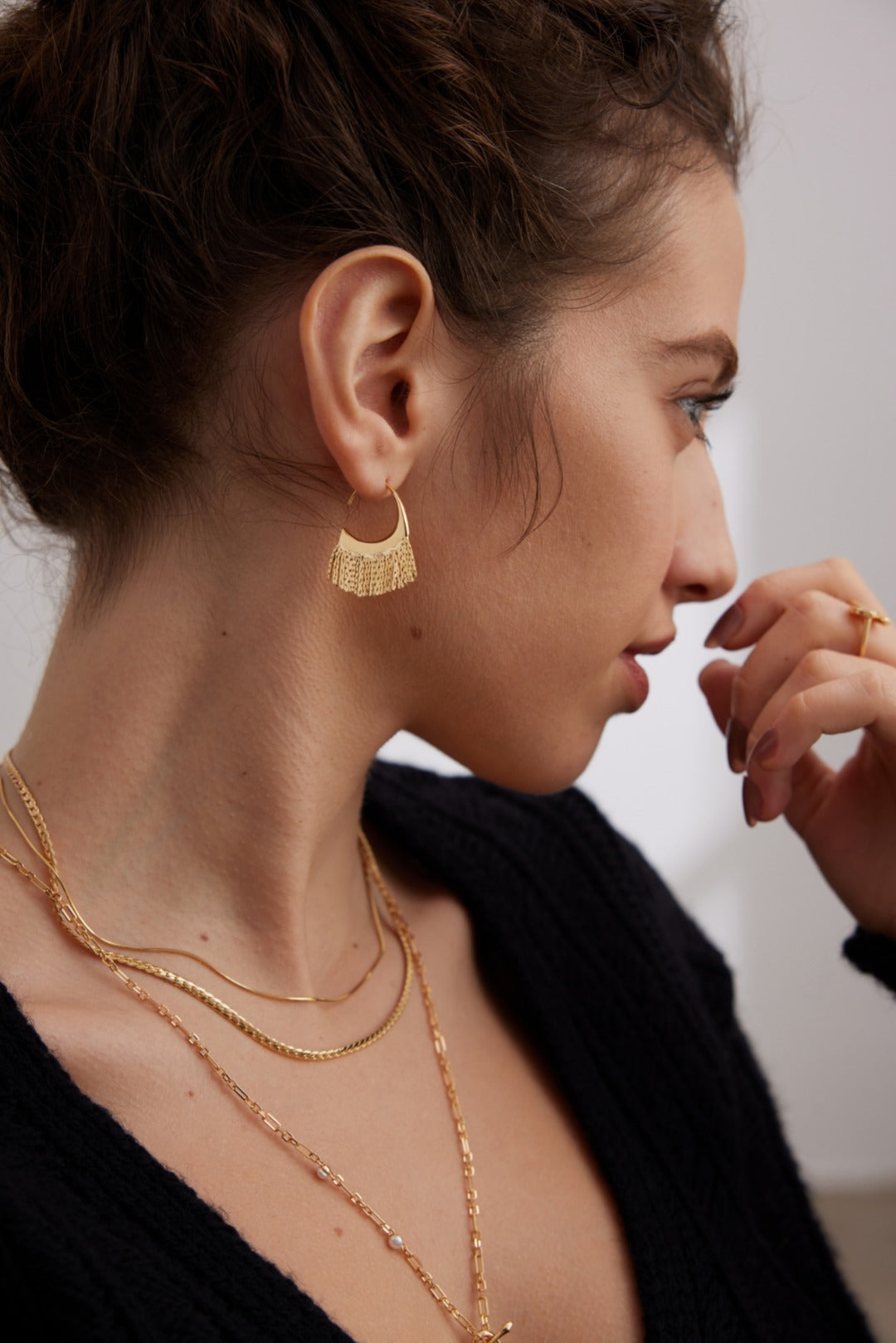 Curled and Wrinkled Pearl Earrings