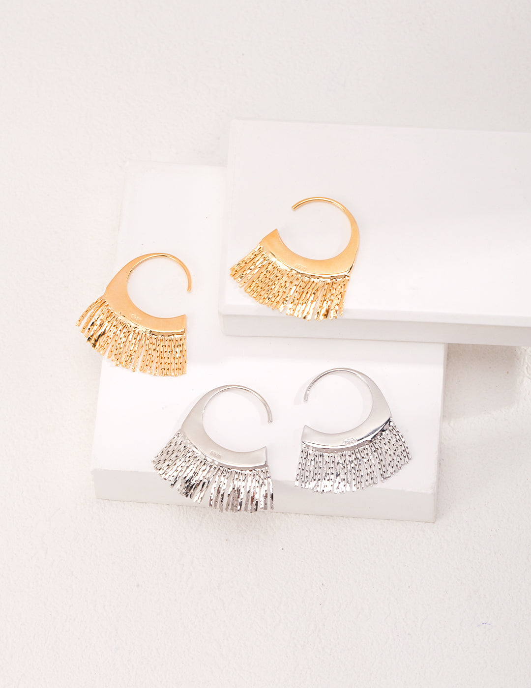 Curled and Wrinkled Pearl Earrings