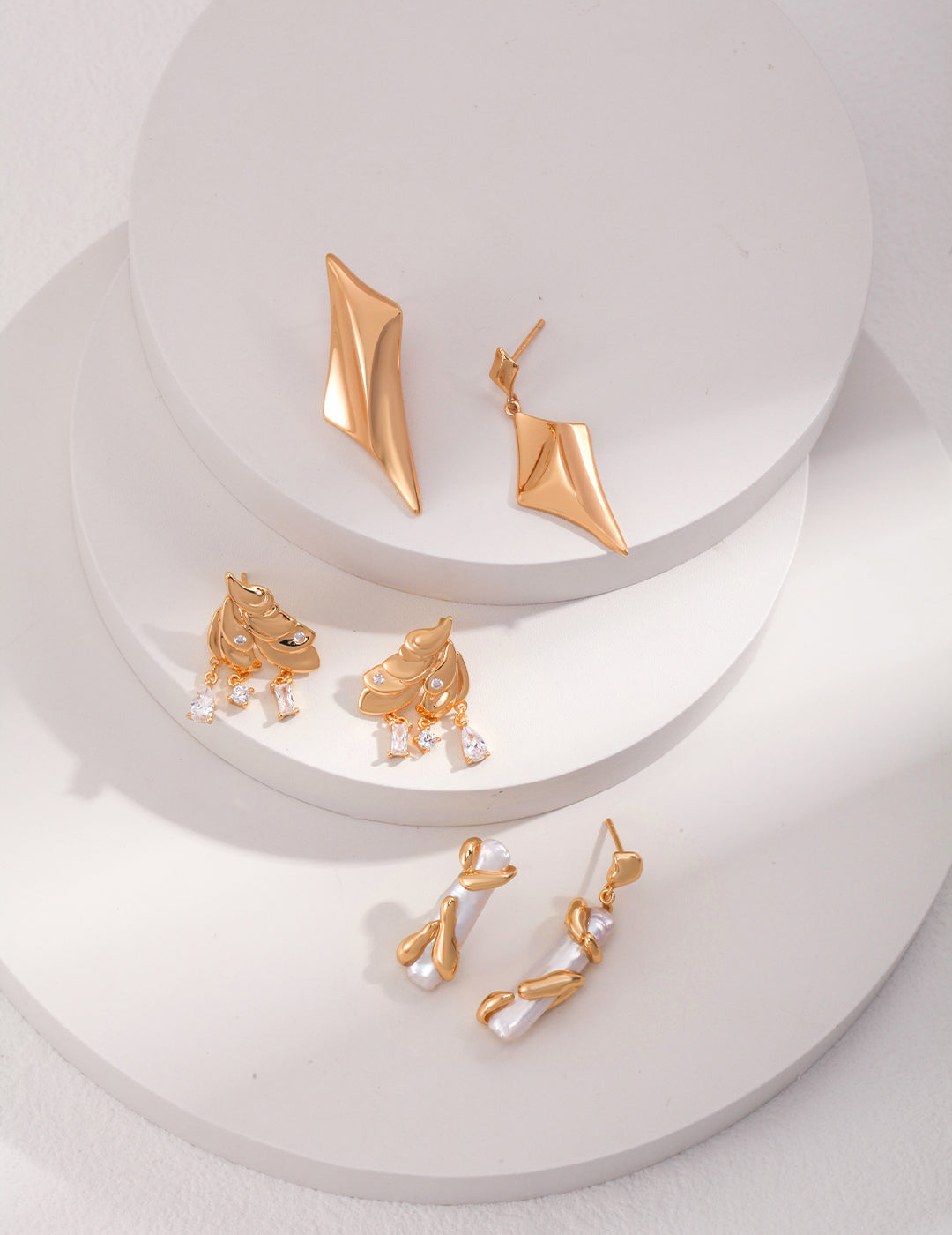 Pure silver feather earrings