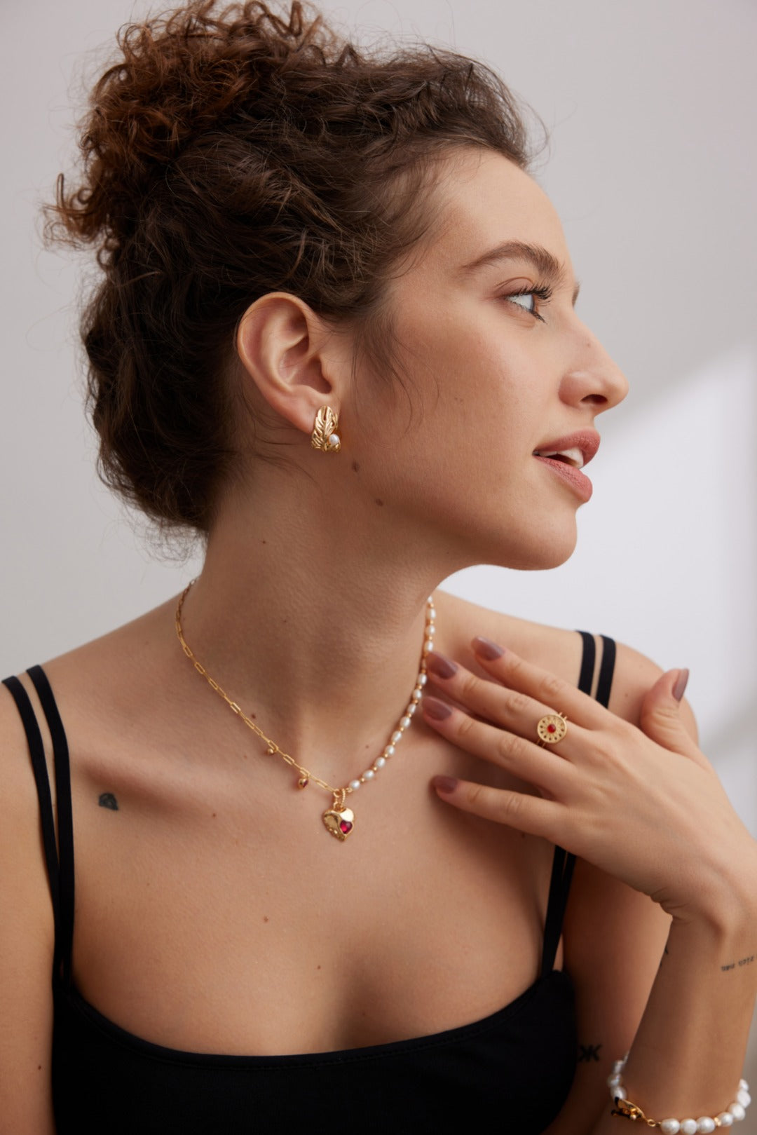 Pure silver pearl earrings