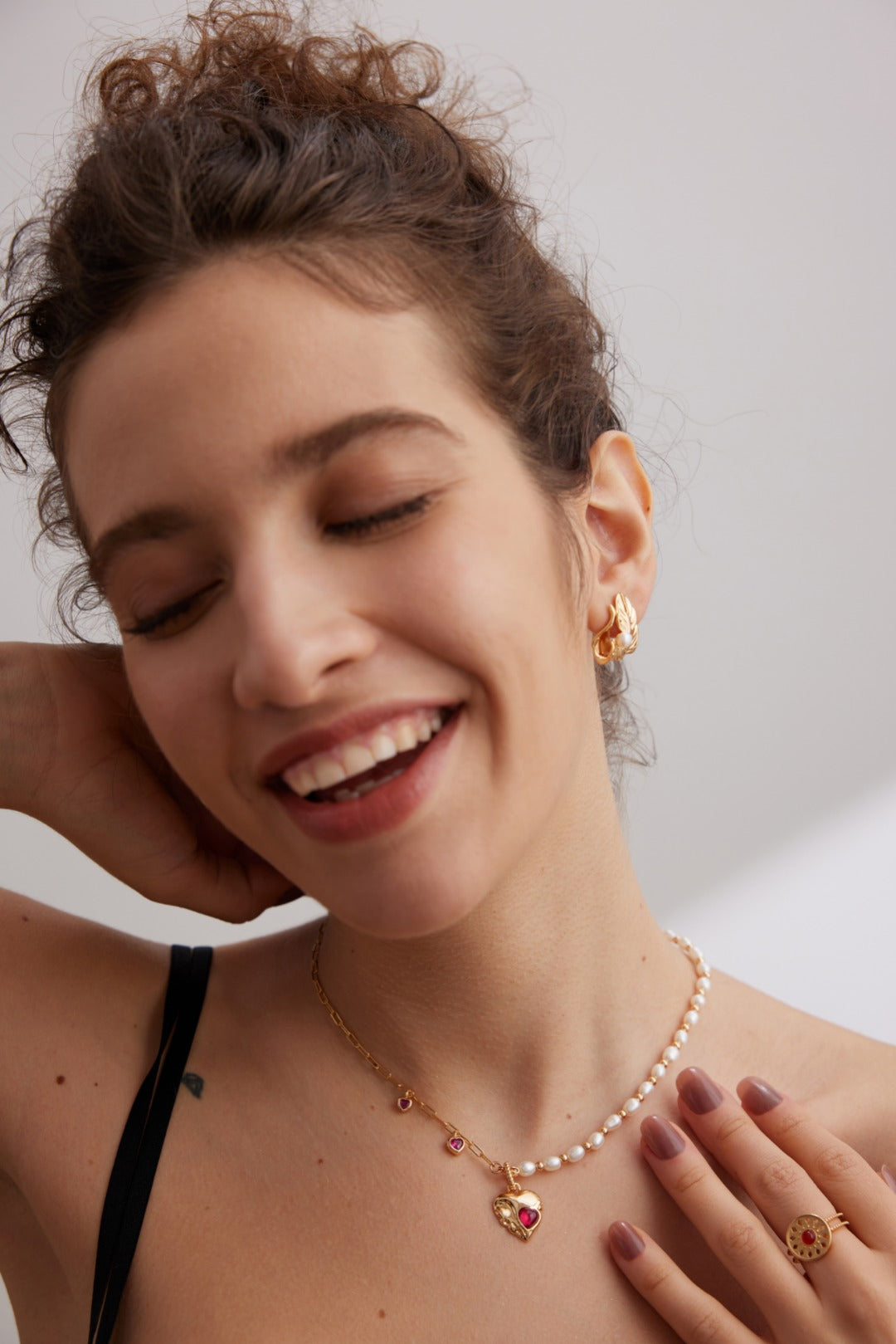 Pure silver pearl earrings