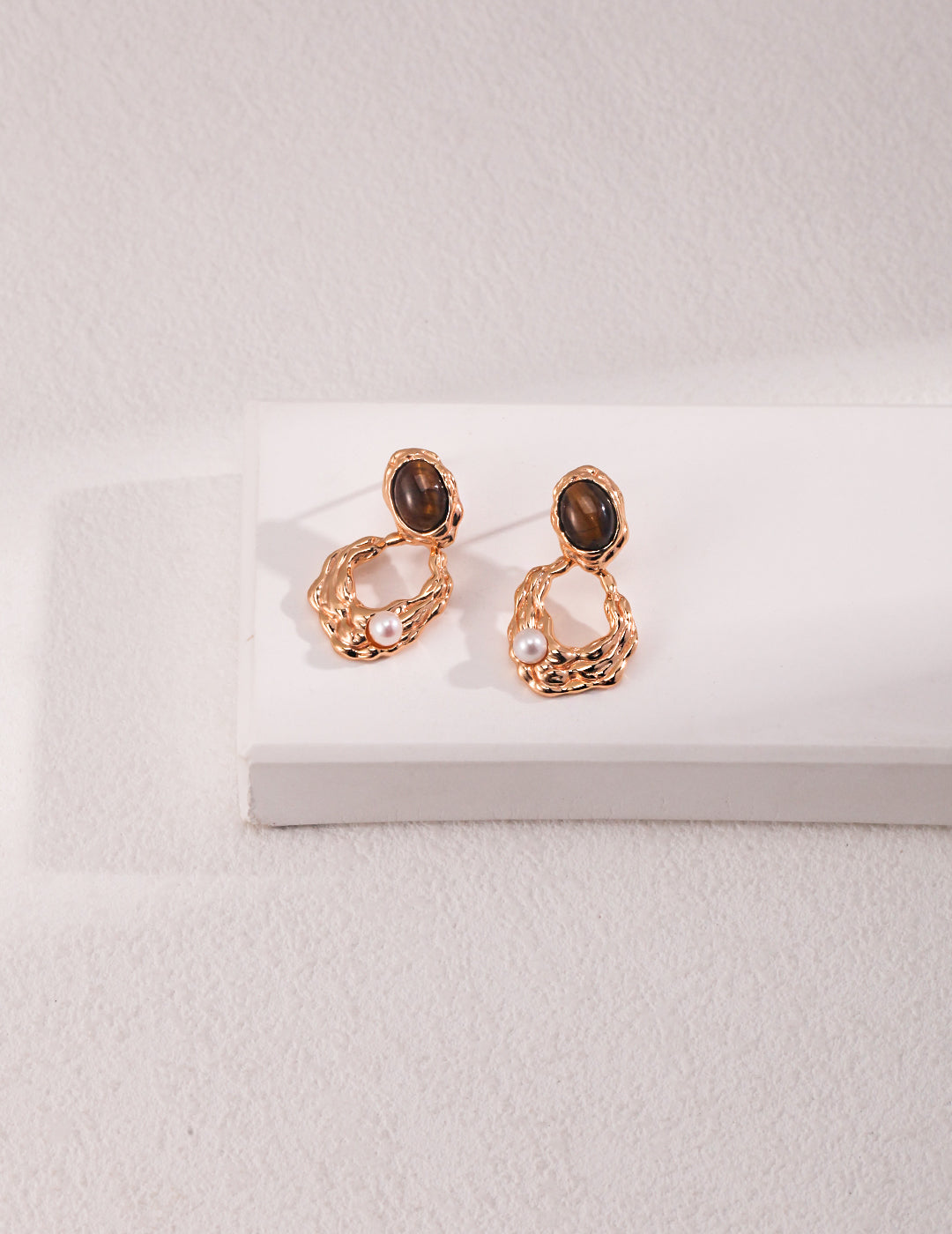 Tiger eye stone earrings