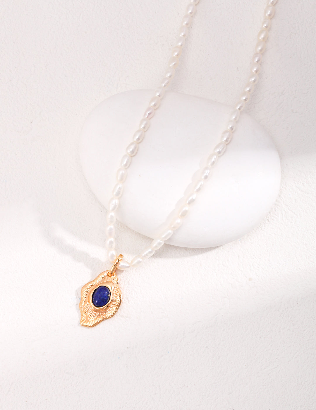 Hand-carved Lapis Lazuli Necklace