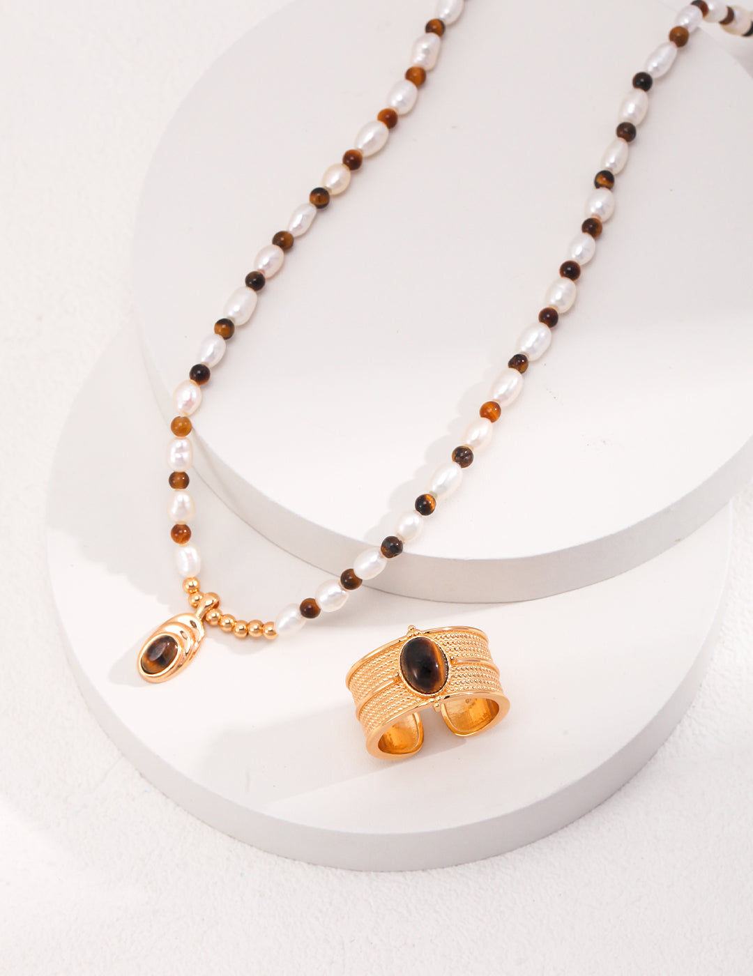 Caramel Ethnic Style Pearl Necklace
